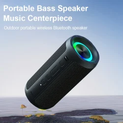Portable Bluetooth Speaker 24W IPX6 Waterproof Outdoor Sports Camping Wireless Speaker Bass Boost BT5.3 RGB Light Speaker
